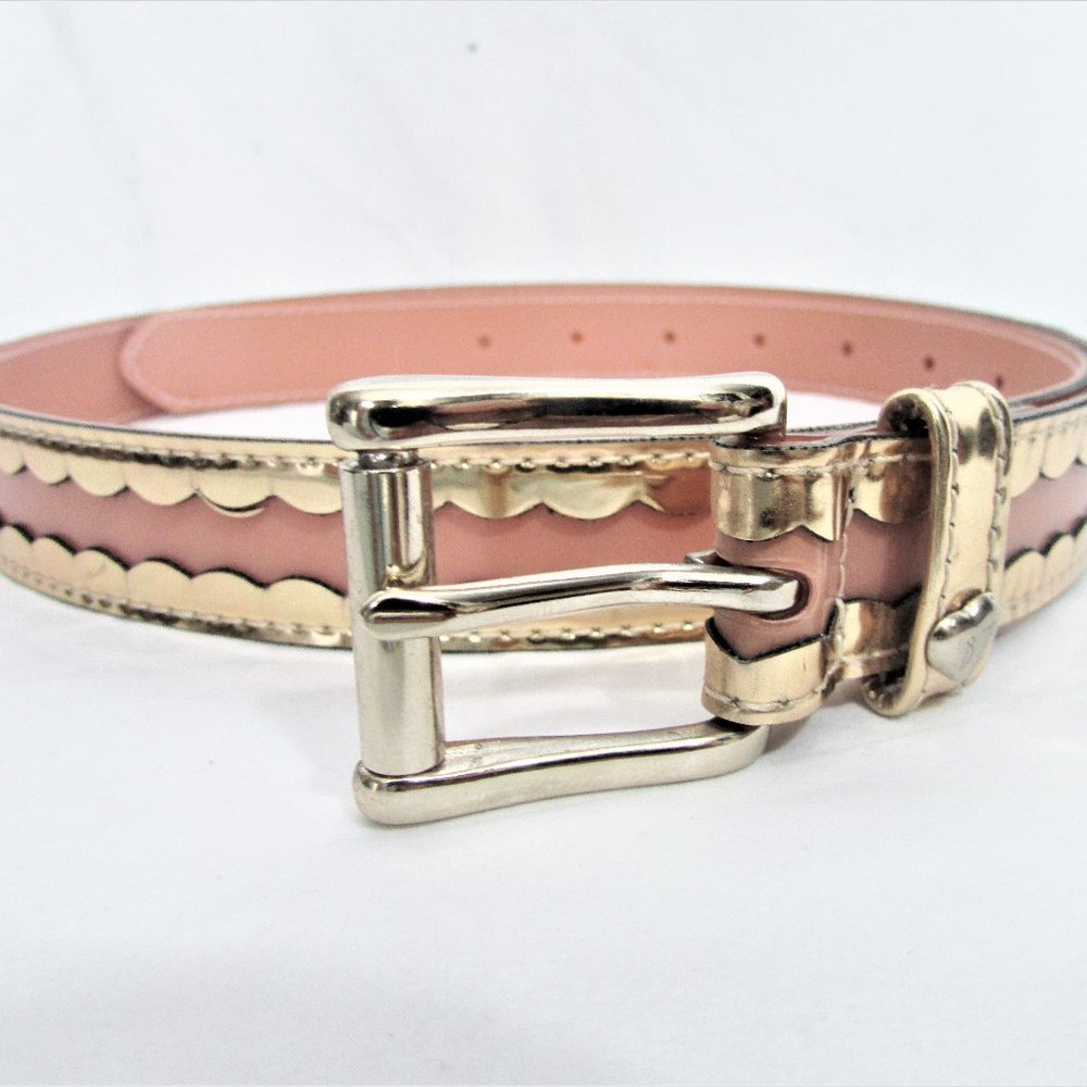 Betsy Johnson flesh gold belt M - Picture 3 of 5